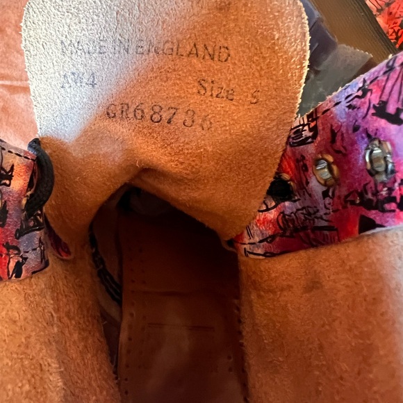 Dr marten pink London icons leather boots size 5 or 6 faded size rare vintage - Picture 14 of 16